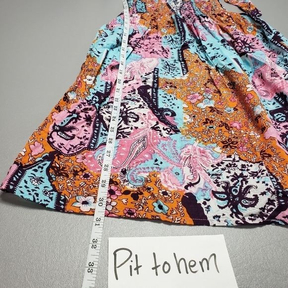 Cherry krave boho colorful halter summer dress juniors size large (13) - Picture 9 of 10